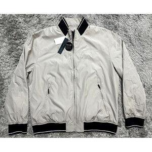 Perry Ellis Men's Lightweight Long Sleeve light Jacket Stone Size XL $240